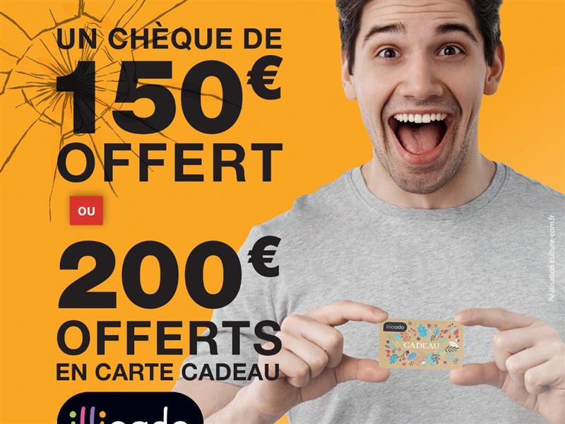 NOUVEAU ! CARTE CADEAUX DE 200€ OFFERT